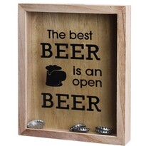 Závěsná skříňka na pivní zátky Beer, 20 x 25 x 4,5 cm