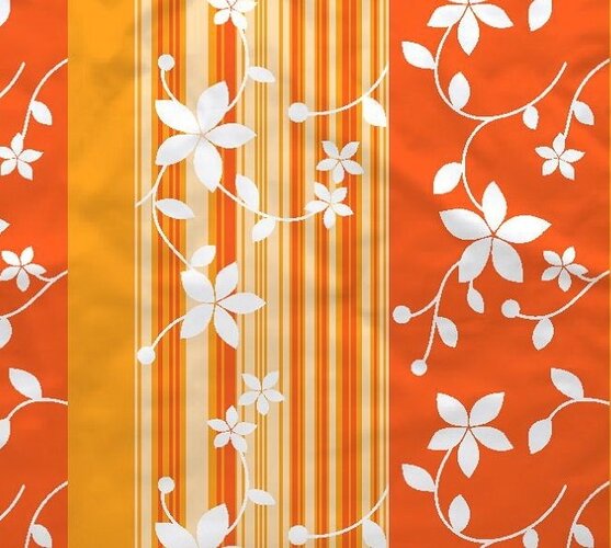 Krepové obliečky Kvetiny, oranžová, 140x220, 70x90, oranžová, 140 x 220 cm, 70 x 90 cm