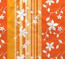 Krepové obliečky Kvetiny, oranžová, 140x220, 70x90, oranžová, 140 x 220 cm, 70 x 90 cm