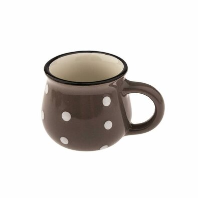 Keramični lonček Dots 75 ml, siv