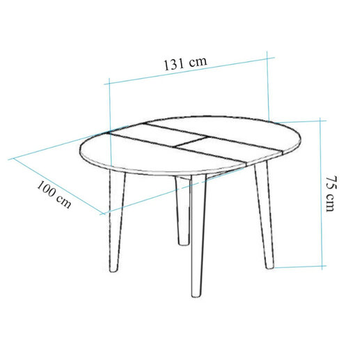 Masă de sufragerie Oliver Oak White