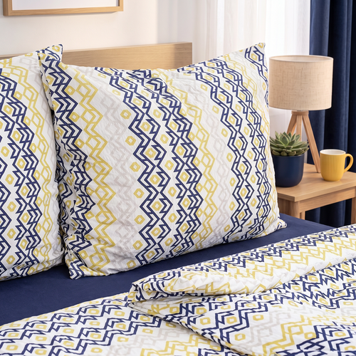 Set de lenjerie de pat din crep 4Home Nordic Rhythm, 140 × 200 cm, 70 × 90 cm