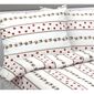 Bellatex Flanell-Bettwäsche Rose in Streifen, 140 x 220 cm, 70 x 90 cm
