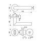 Okucia drzwiowe ze stali nierdzewnej RK.LP-FORM .WC.CE