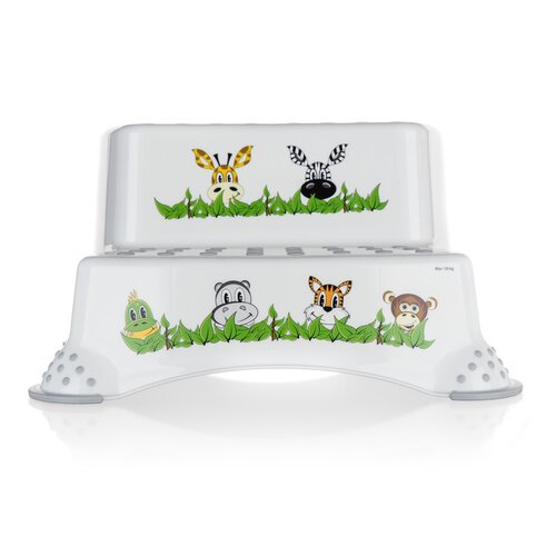 Банкетка 4kids Дитячий табурет Джунглі 2 яруси, 40x 37 x 21 см