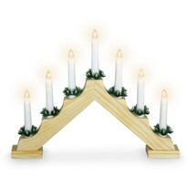 Різдвяний підсвічник Candle Bridge коричнева , 7 світлодіодів