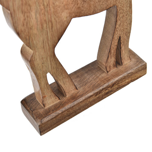 4Home Dekoracija iz mangovega lesa Snowflake Deer, 33 cm