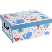 Cutie decorativă Hatu Balenă, albastru, 37 x 30 x 16 cm Cutie decorativă Hatu Balenă, albastru, 37 x 30 x 16 cm