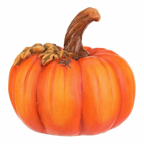 Őszi dekoráció Tök levelekkel, 24 x 24 x 23 cm,kerámia