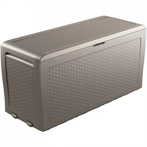 Ladă de depozitare în grădină Keter Samoa Rattan cappuccino, 270 l, 117 x 57 x 45 cm