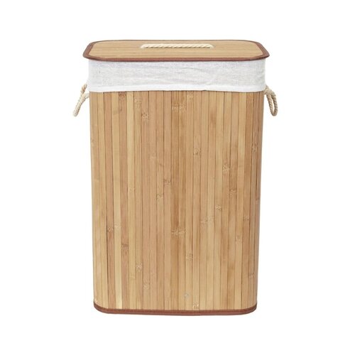 Compactor Bamboo szennyestartó kosár, szögletes,természetes