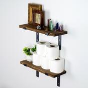 Wandregal Lam005 Black and Walnut