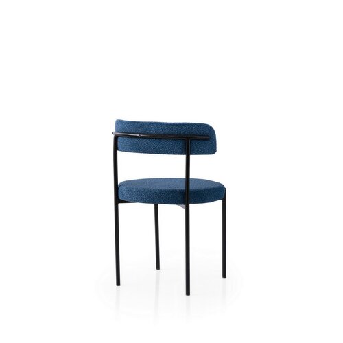 Súprava jedálenských stoličiek Gini Dark Blue and Black, 2 ks