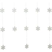 Kültéri fényfüggöny Snowflakes, 120x120 cm, LED, meleg fehér, időzítő, 8 funkció