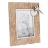 Leseni okvir za fotografije Heart and flake rjava,22 x 17 cm