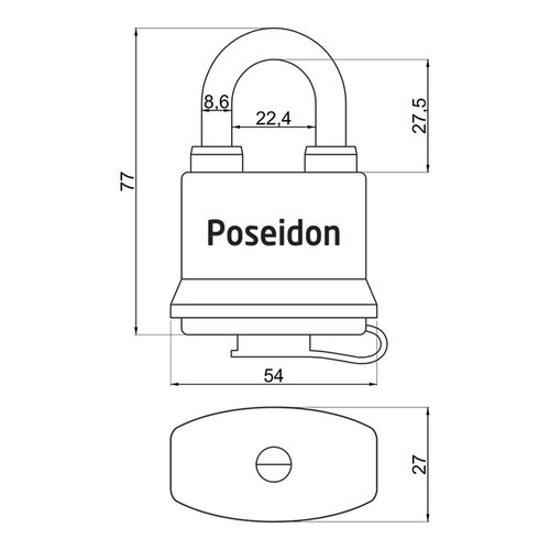 Richter RV.POSEIDON.45 Vodoodporna visečaključavnica