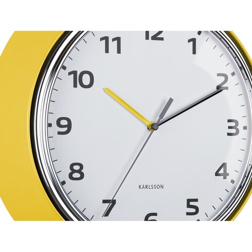 Karlsson 6006YE design falióra sárga, 34 cmátmérővel
