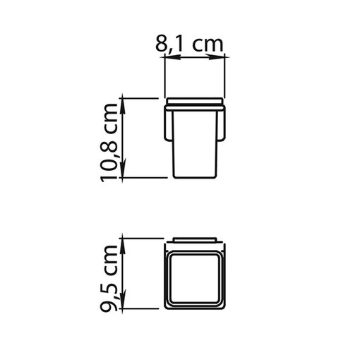 GEDY A91013 Il Giglio szklanka szkło mleczne/chrom