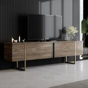 Televizní stolek Luxe Walnut and Gold