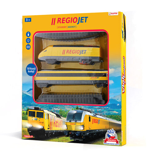 Tren Rappa RegioJet cu sunet și lumină, 53,5 cm