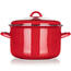 Oală emailată cu capac Banquet Milton roșu, 24 cm, 5,9 l