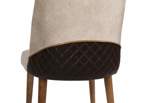 Súprava jedálenských stoličiek Nova Cream and Walnut, 2 ks
