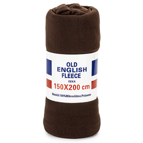 Fleece odeja UNI temno rjava, 150 x 200 cm
