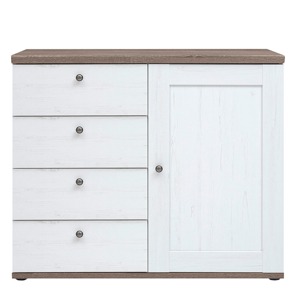 Komoda TEINA 4S1D, borovica canyon