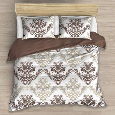 Lenjerie de pat BedTex Royal, maro, 140 x 200 cm, 70 x 90 cm