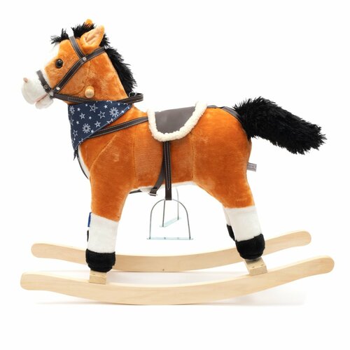 Cal balansoar cu melodie si esarfa Baby Mix Fulger, 72x 55 cm