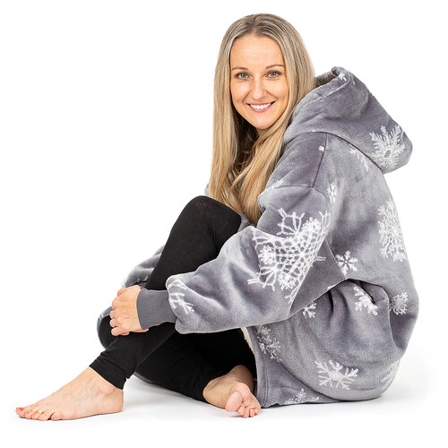 4Home Sweatshirt Lammfelloptik Mikroplüsch Silent Snowfall, Uni M – für Damen