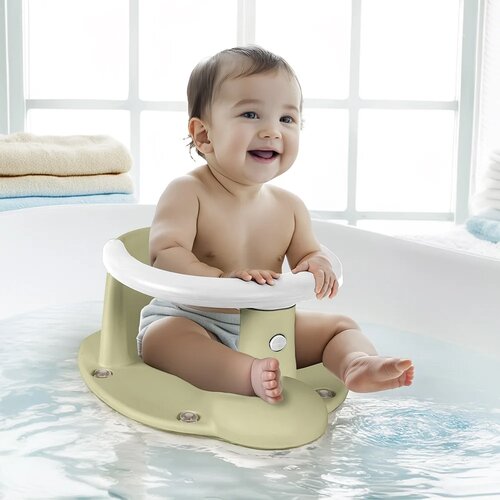 Scaun de baie antiderapant Dolu Baby, verdedeschis, 16,5 x 37,5 x 30,5 cm