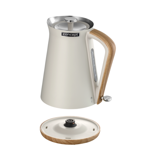 Concept RK3310 czajnik bezprzewodowy nierdzewny Nordic, 1,7 l, beżowy