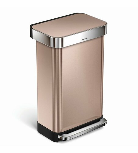 Obrázok Simplehuman Pedálový kôš 45l, obdĺžnikový, rose gold (CW2034)