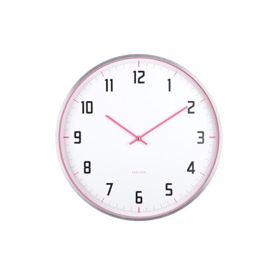 Karlsson 5969BP design ceas de perete roz, diametru 40 cm