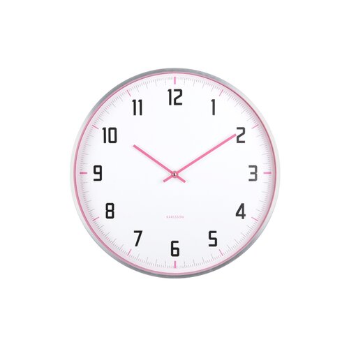 Karlsson 5969BP дизайнерські настінні годинникирожеві, діаметр 40 см
