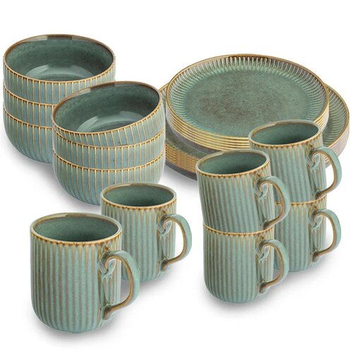 Altom Porcelanowy talerz deserowy Reactive Sage, 20,5 cm