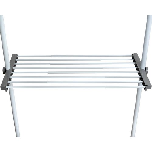 Wenko Teleskopická drôtená polica Hercules, 73–120 cm, biela