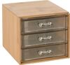 Organizator cosmetice Eleganza Bamboo, 15,2 x 10,3x 12,2 cm