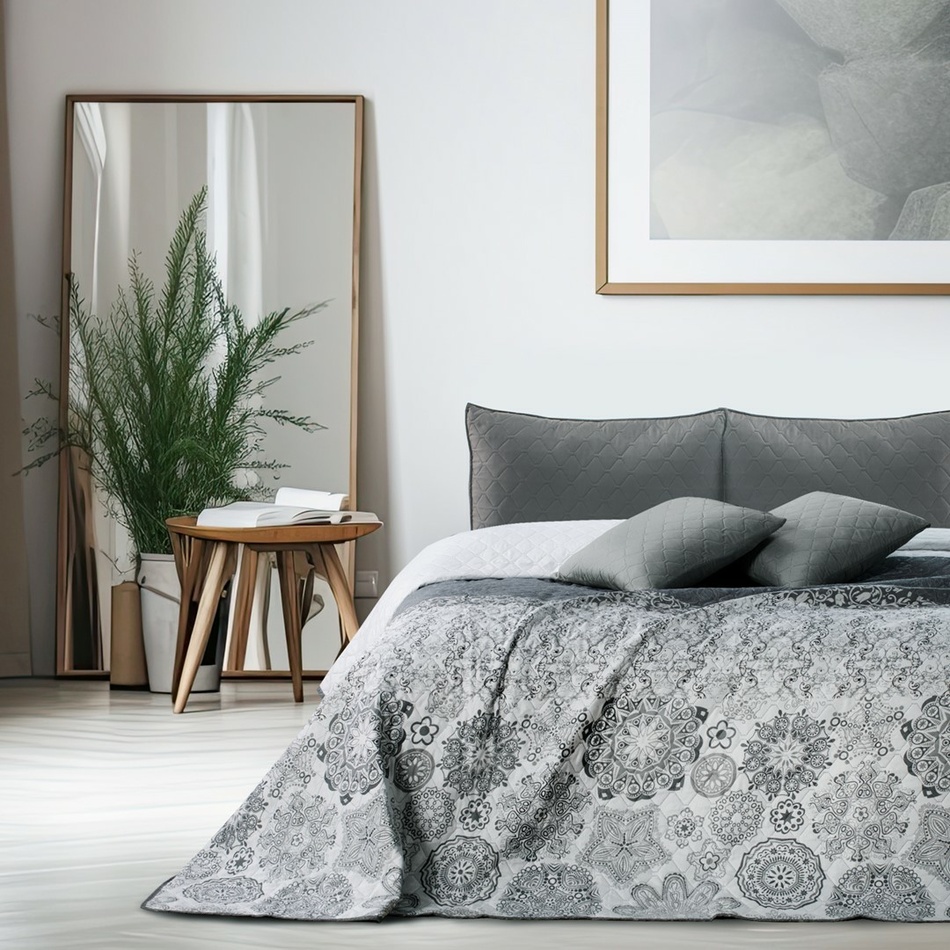 DecoKing Přehoz na postel Alhambra šedá, 170 x 235 cm