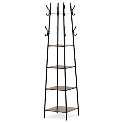 Kleiderständer mit Ablage GD-170 OLW, Altholz