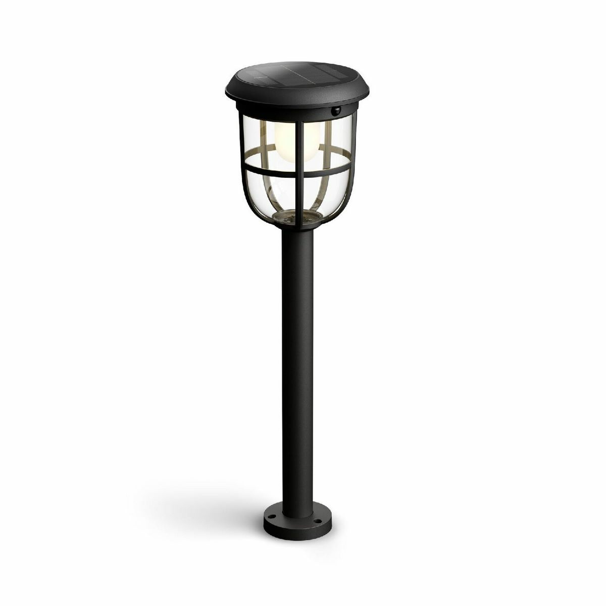 Philips Radii UltraEfficient słupek ogrodowy LED zpanelem słonecznym 1,3 W 3000 K 60 cm, czarny