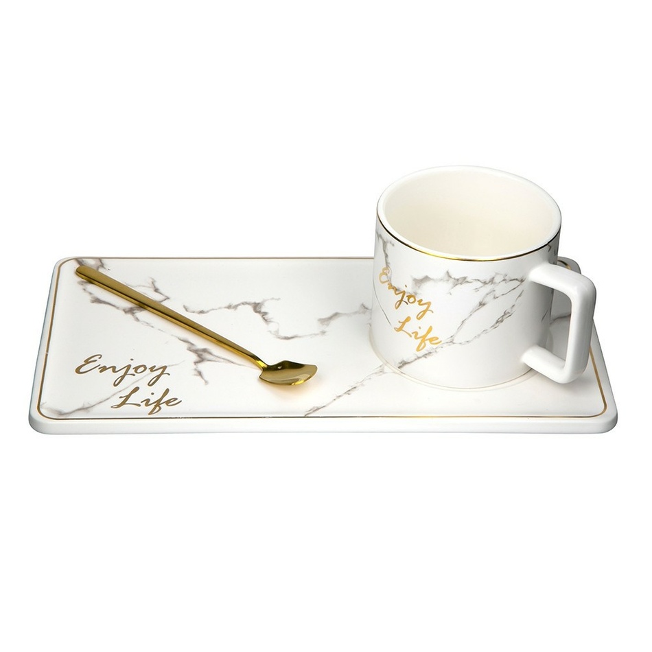 Alto Servírovacia čajová sada Marble Gold, 3 ks