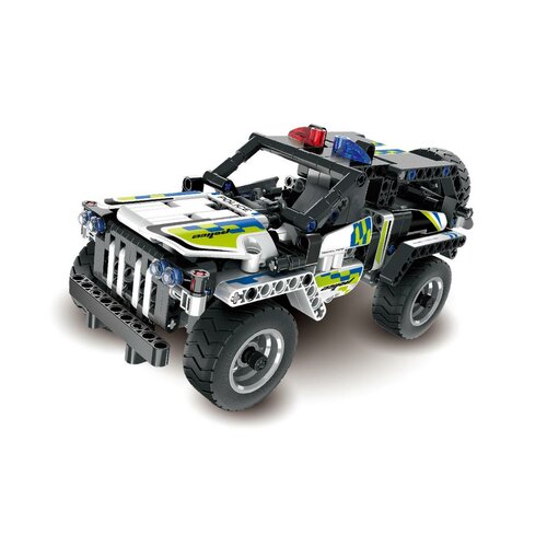 Stavebnica iM.MASTER policajné auto na spätné natiahnutie,199 dielikov