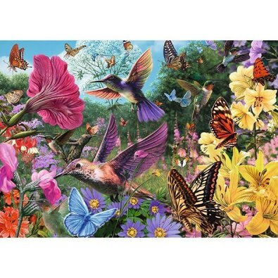 Trefl Puzzle Premium Plus Čajový čas: Záhrada kolibríkov, 1000 dielikov