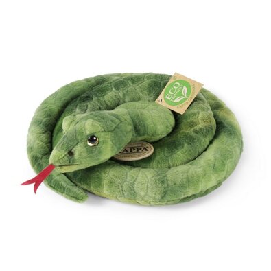 Rappa plüss kígyó zöld 90 cm ECO-FRIENDLY