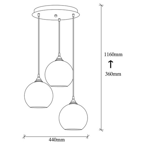 Lampa wisząca Gold - 021, złota-czarna