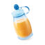Sticlă flexibilă Tescoma PAPU PAPI 200 ml,  cu linguriță, albastru