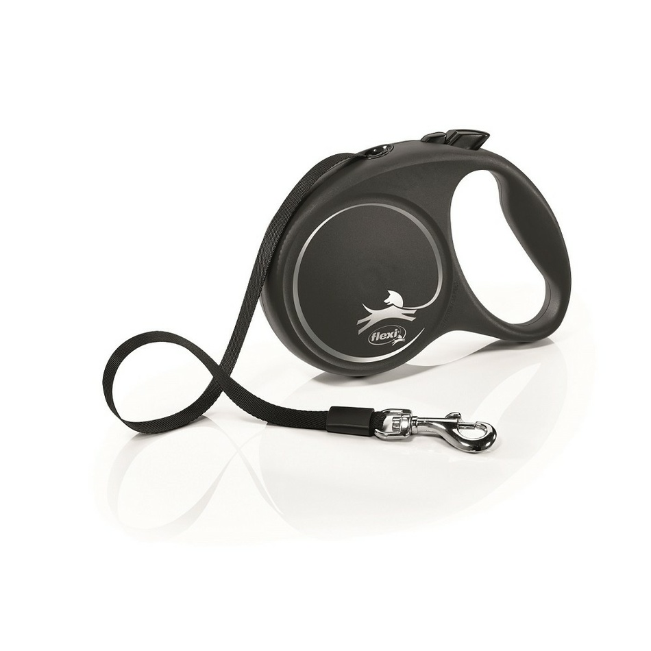 Flexi Samonavíjacie vodítko Black Design L, 5 m, 50 kg
