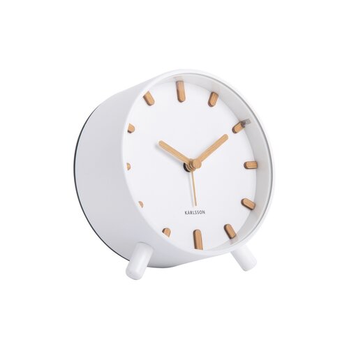 Karlsson 5943WH ceas cu alarmă de design 11 cm, alb